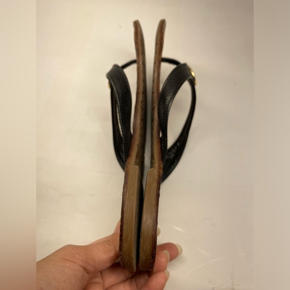 Tory Burch Size 7 M Leather Brown Classic Sandal Shoe - Picture 7 of 8